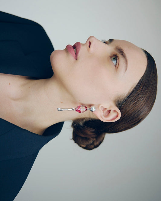 SPIRAL ROUGE EARRINGS