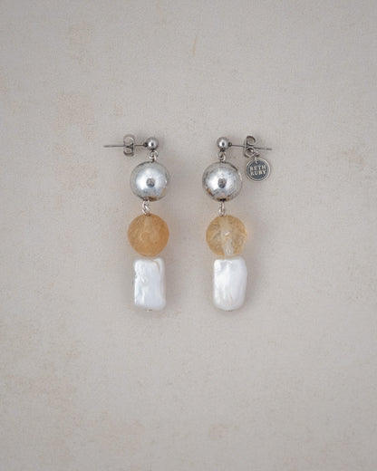 Lunar Facet Earrings
